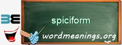 WordMeaning blackboard for spiciform